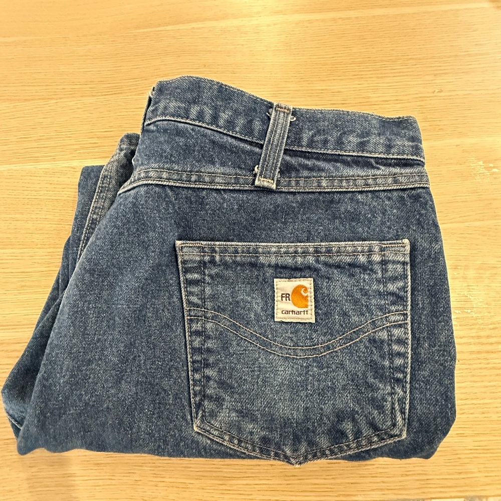 Carhartt FR Flame Resistant Blue Work Jeans 38x32